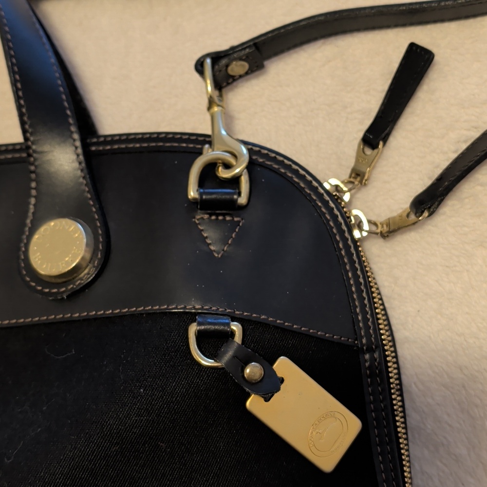 Dooney & Bourke Black Satchel with Gold Hardware - Picture 3 of 7